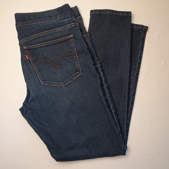 Levi's Jeggings Size 28/6 Mid Rise Skinny Leg Dark Wash - Picture 1 of 9